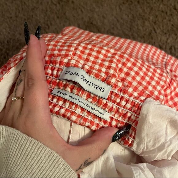 URBAN OUTFITTERS RED GINGHAM HALTER ROMPER - Picture 4 of 5